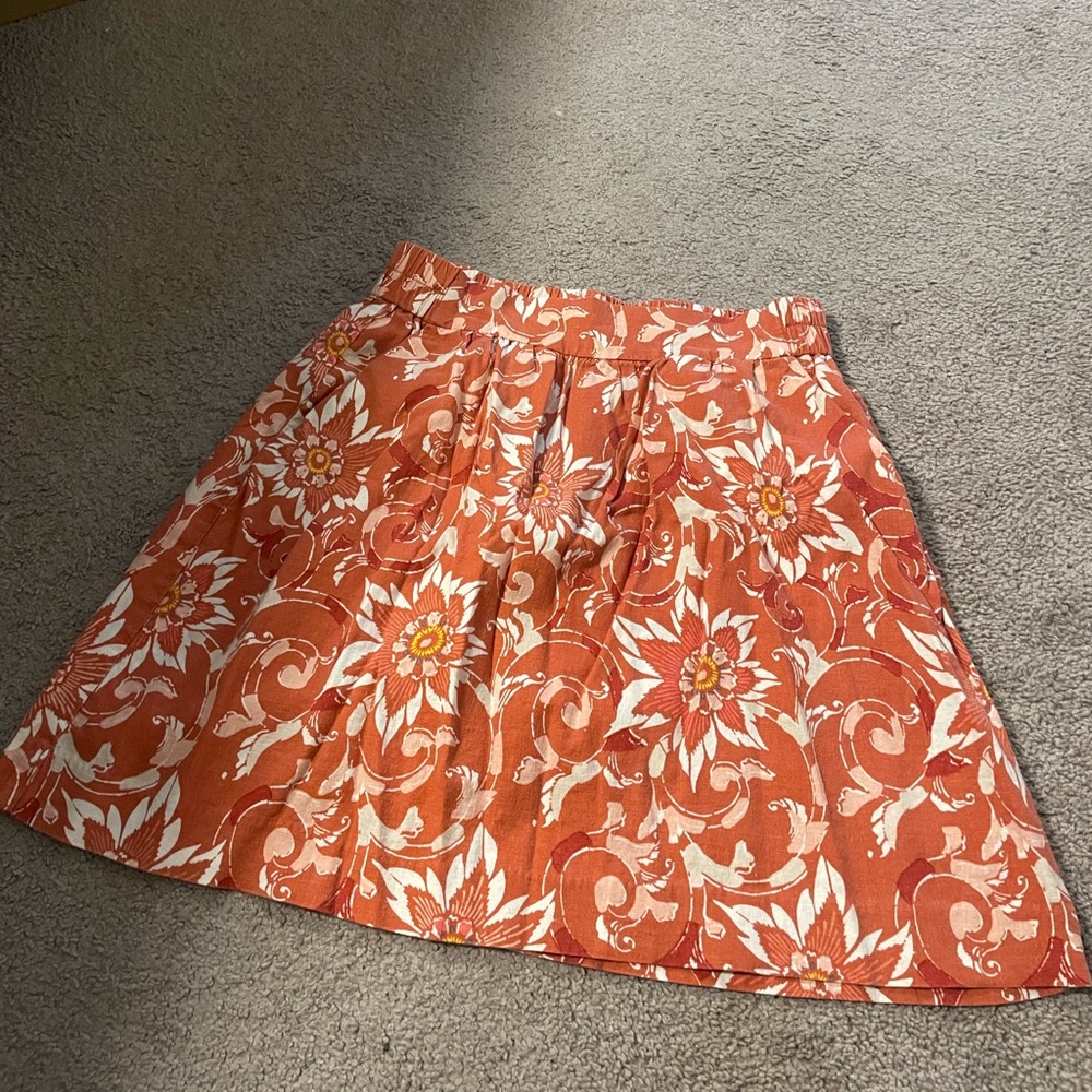 Loft - Size S - Floral Print Skirt with Pockets